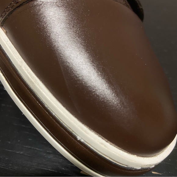 Kenneth Cole New York Men's Right On Cue Sneakers Brown Leather Lace Up Size 11 - Picture 13 of 15